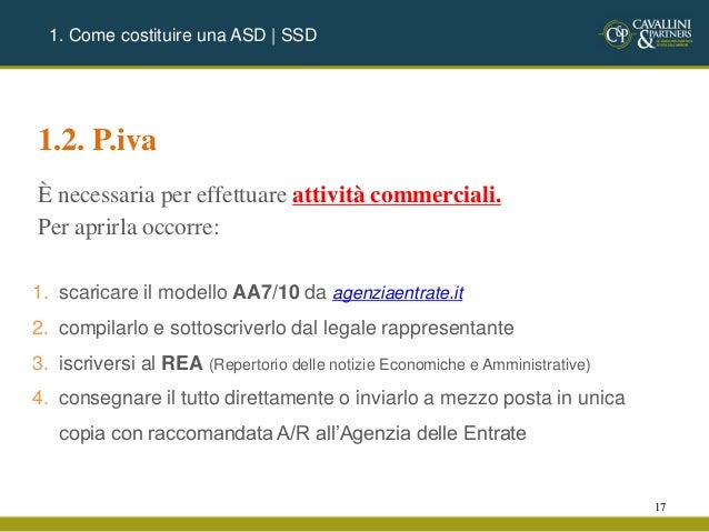 SCARICARE MODELLO AA7/10